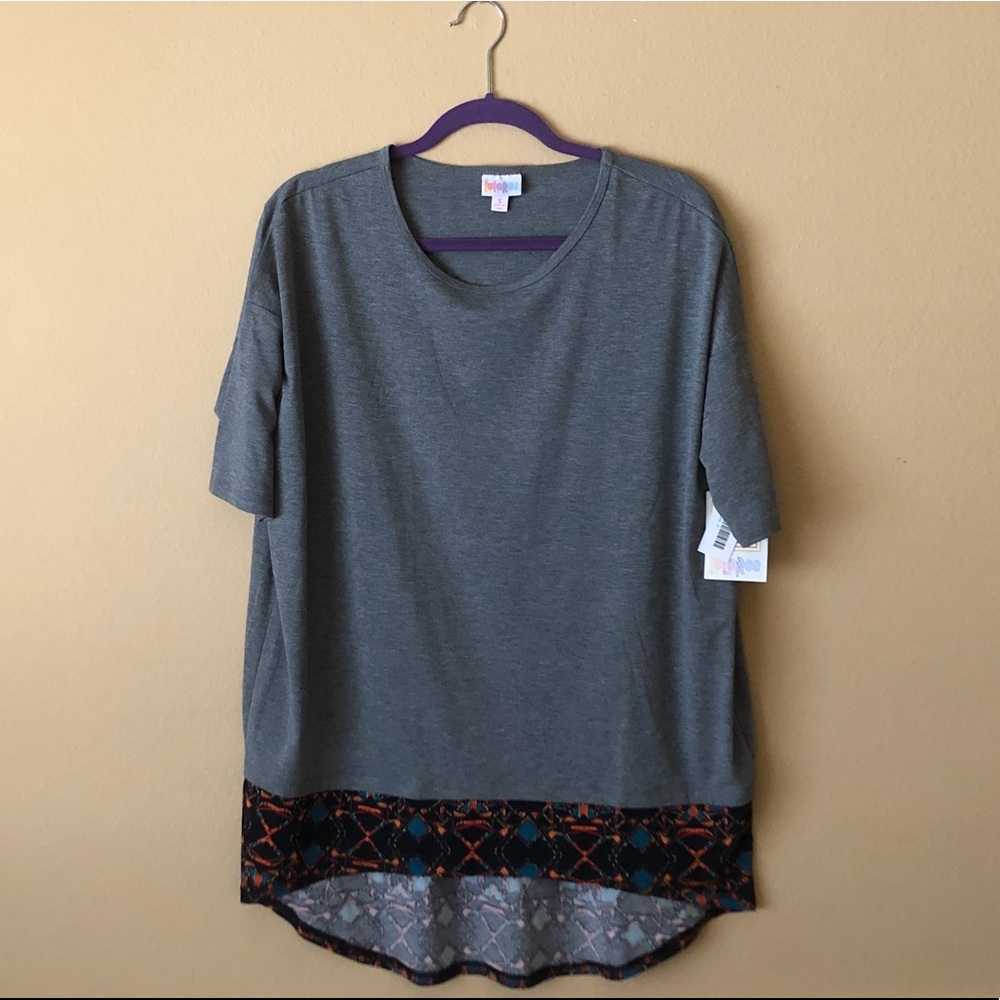 NWT LuLaRoe Irma Top Gray